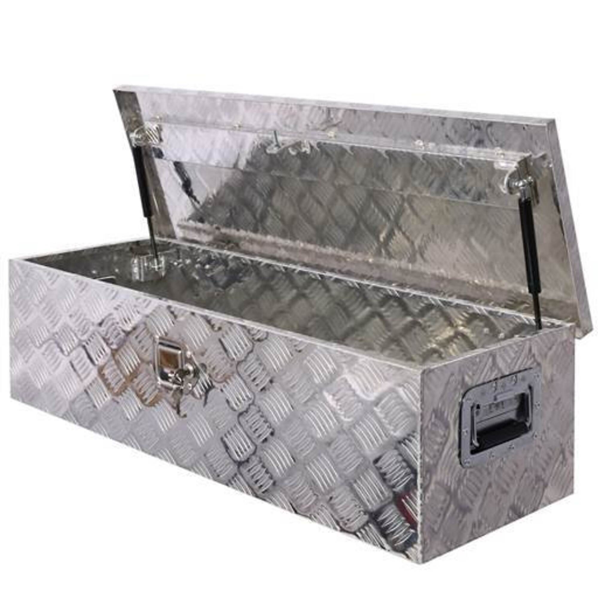 39-inch Aluminum Truck Bed Tool Box w/lock keys, silver, BAC-W46581856